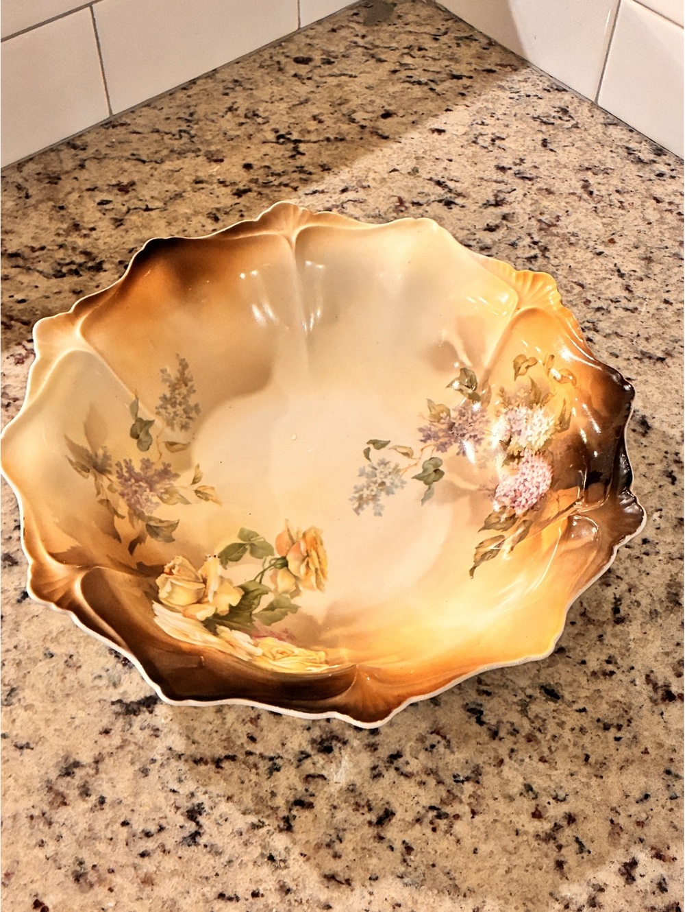 Vintage RS Germany Floral Decorative Ceramic Bowl